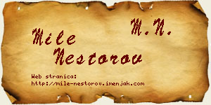 Mile Nestorov vizit kartica